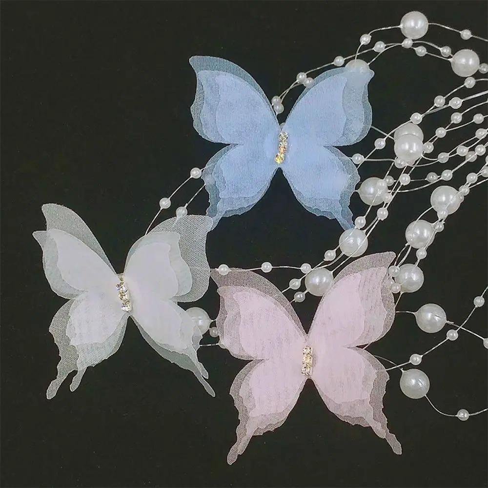 Elegant Butterfly Necklace Temperament Girl Ribbon Choker New Ribbon Butterfly Choker  Women