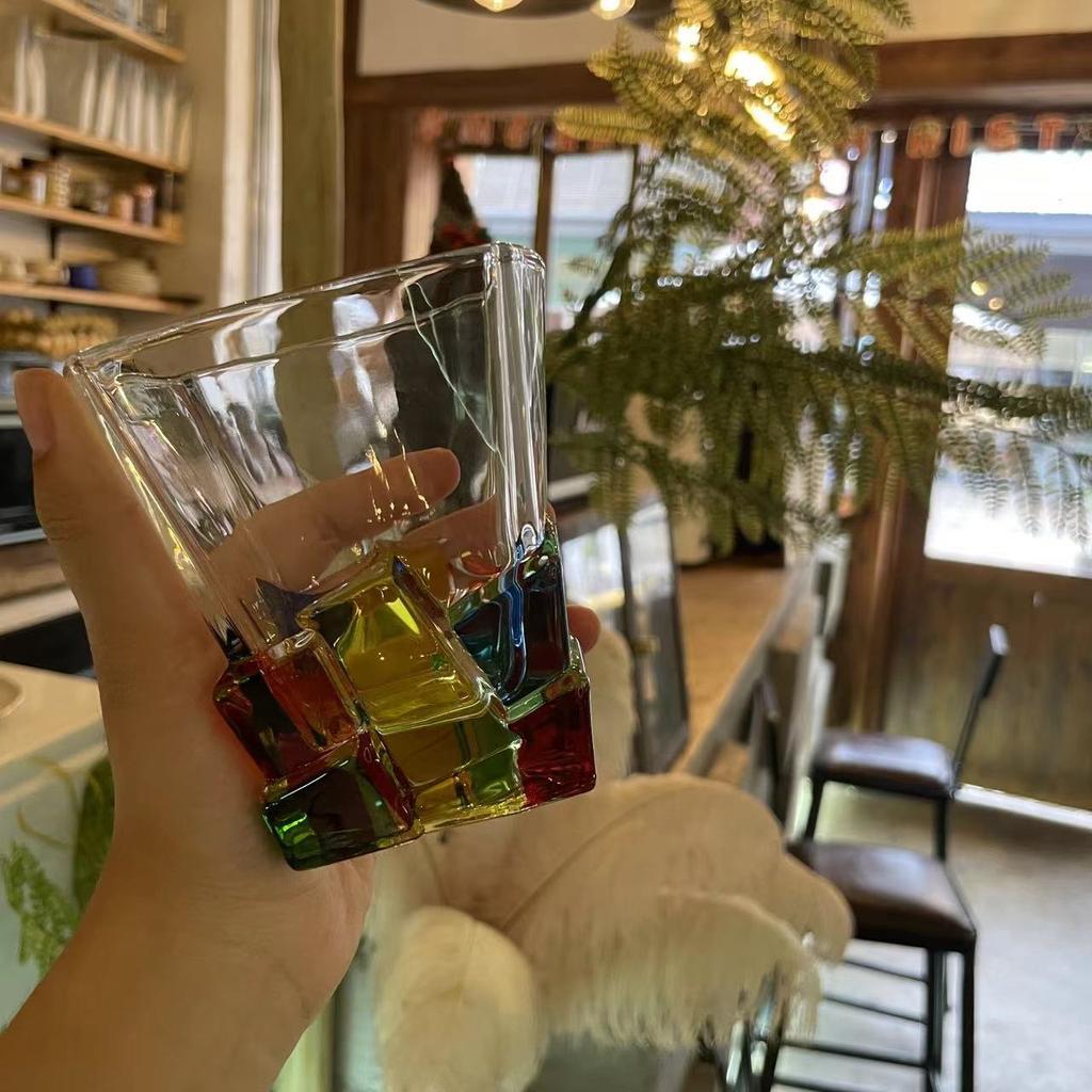 280 мл Расписанный вручную стакан для виски - Художественный дизайн, подходящий для льда, Роскошный лимитированный стакан для коктейлей и холодных напитков