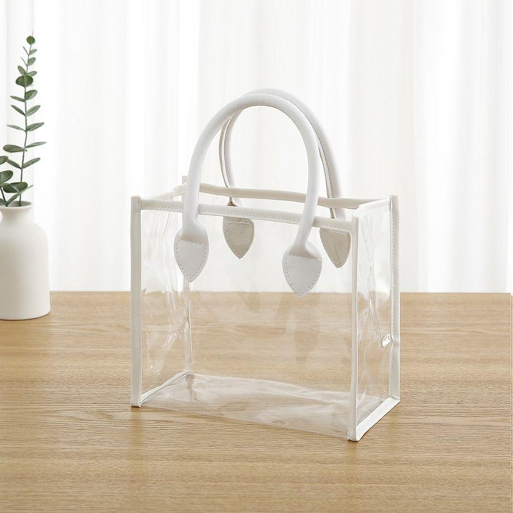 PVC Gift Bag Pink White Storage Bag Creative Shopping Bags