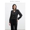 Qianwen Jacquard Bow Tie Small Shirt