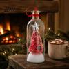 Snowflake Holly Ornaments Recordable Christmas Tree Message in A Bottle, Voice Recording Holiday Keepsake Decorative Ornament for Entryway with