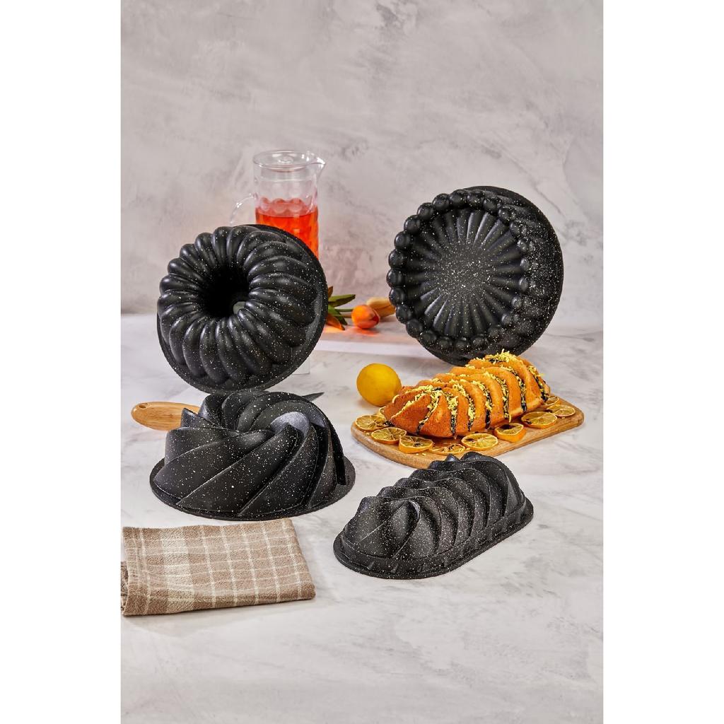 Granite Cast Cake Mold Set 4 Different Model Cake Mold Dowry Set Tart Pie Set