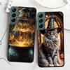 Магический кошачий чехол на Хэллоуин для Samsung Galaxy S22 S25 Ultra S21 S10 Plus S26 Edge S20 S23 S24 FE Чехол Силиконовый Мягкий ТПУ