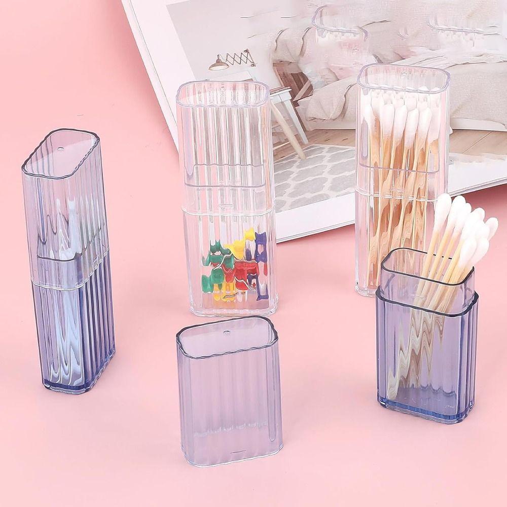 Plastic Cotton Swab Holder Storage Box Pick Dispenser for Teeth Cleaning Cotton Swab