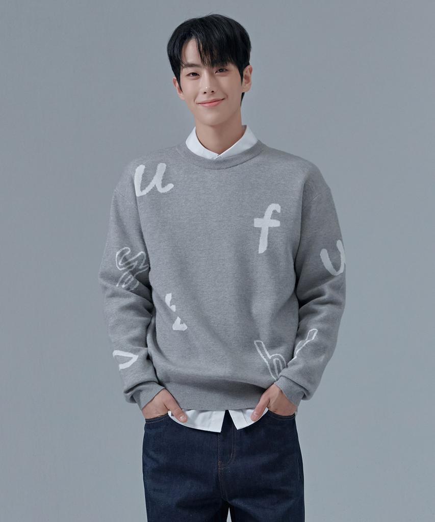 CHASECULT Men'S All-Over Lettering Sweater-Cfrk5213D0B