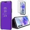 Защитный чехол - BOOLING - для Samsung Galaxy A55 5G - Фиолетовый эффект зеркала - 360° Ударопрочный - 2 Закаленных стекла