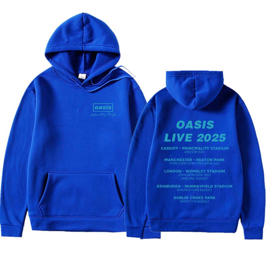 Худи с принтом тура Singer O-Oasis Live 25, мужские толстовки с длинным рукавом, унисекс, флис, свободный пуловер, одежда Y2k