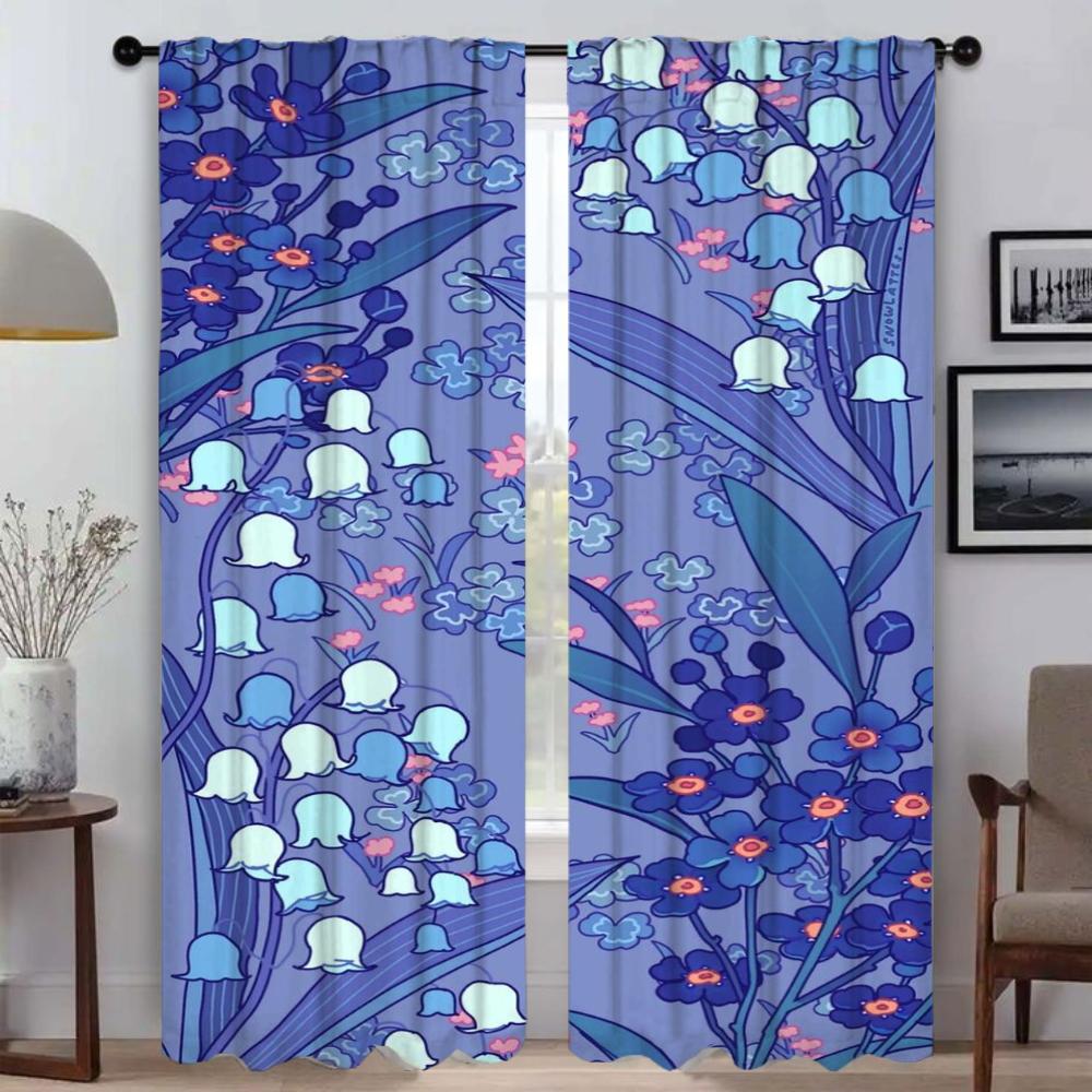 Печать пейзажей противомоскитные шторы для камеры современные шторы для гостиной 2 шт Хэллоуин украшения тюль для спальни