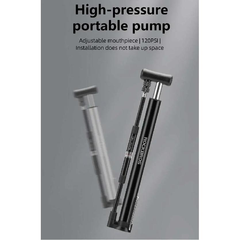ROCKBROS 120PSI Велосипедный насос Портативный насос для накачки шин Велосипедный насос с манометром AV FV Schrader Presta Клапанный насос Велосипедные аксессуары