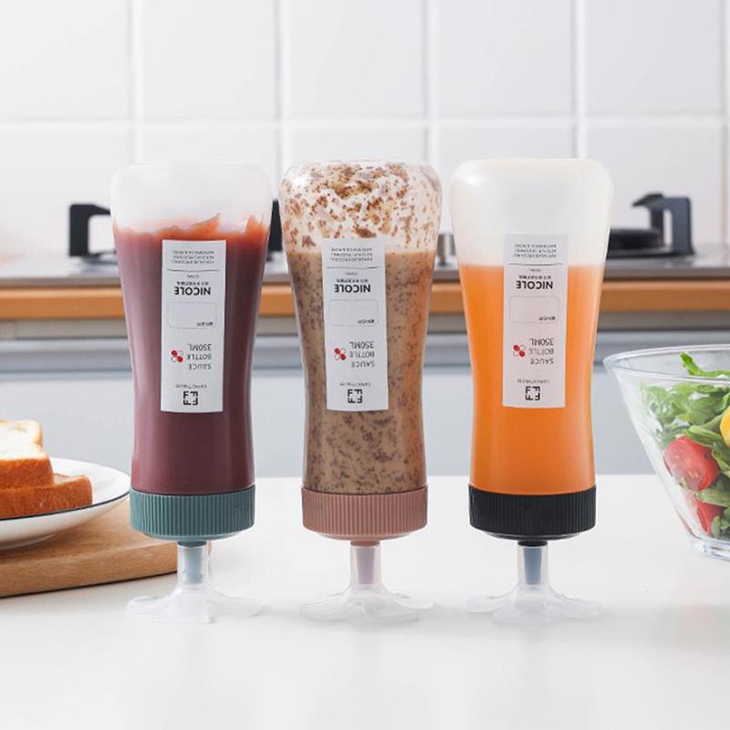 Бутылки с дозатором для салатной заправки 350 мл для соуса, кетчупа, салата, соуса барбекю, сиропа, меда, кухонные принадлежности