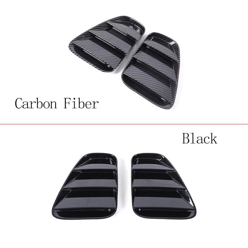 For Fiat 500 Abarth 595 695 2016-2024 ABS Carbon Fiber/Black Rear Tail Light Cover Decorative Sticker Car Exterior Accessories