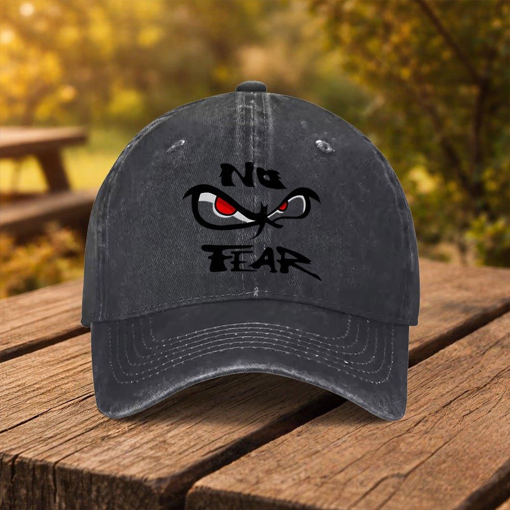 No Fear Print Baseball Cap Unisex Fashion Duckbill Hat Suitable for Outdoor Sports Fitness Travel And Outings MultiColor Opt