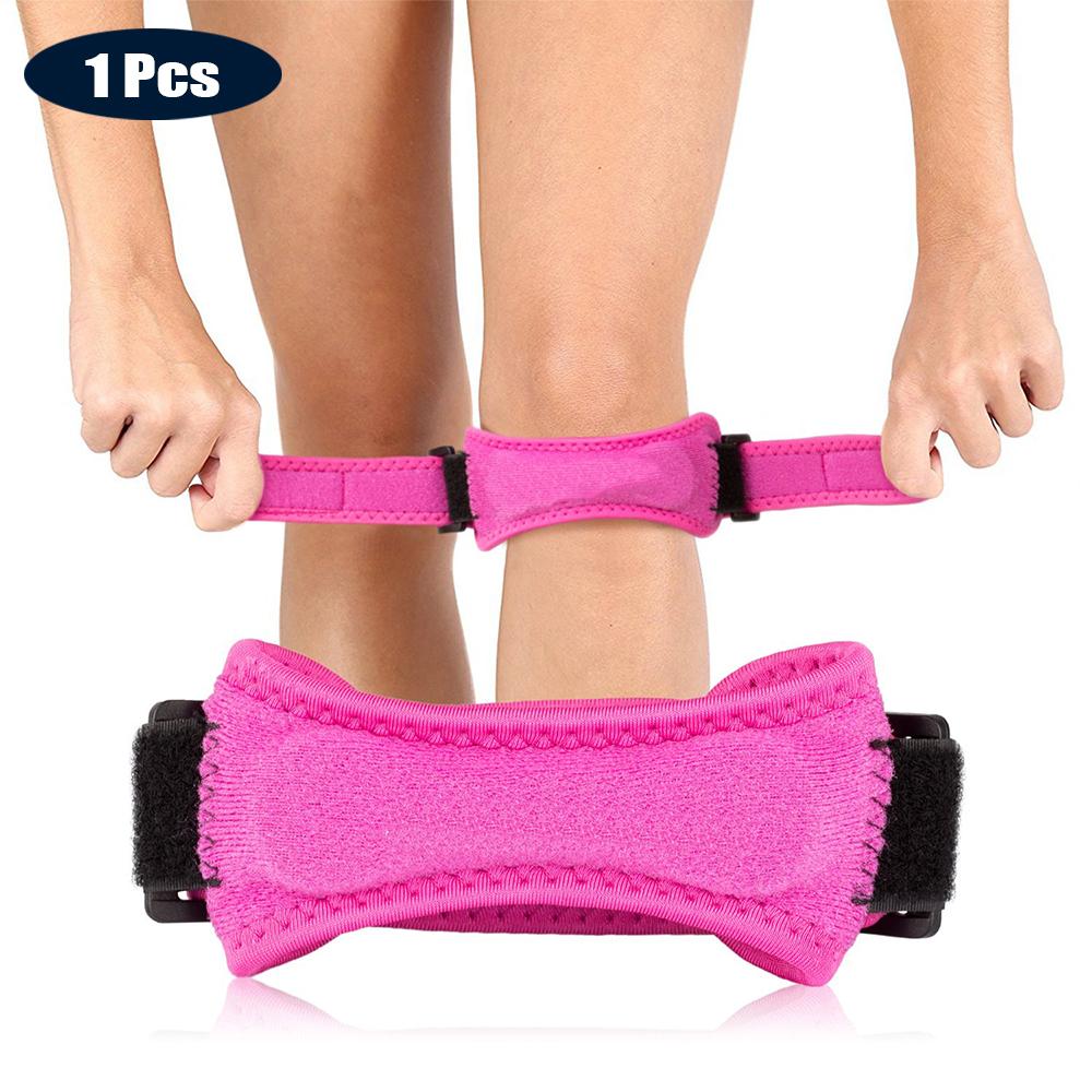 1Piece Adjustable Patella Knee Strap with Double Compression Pads Knee Support Running Basketball Football Cycling Tennis Yoga