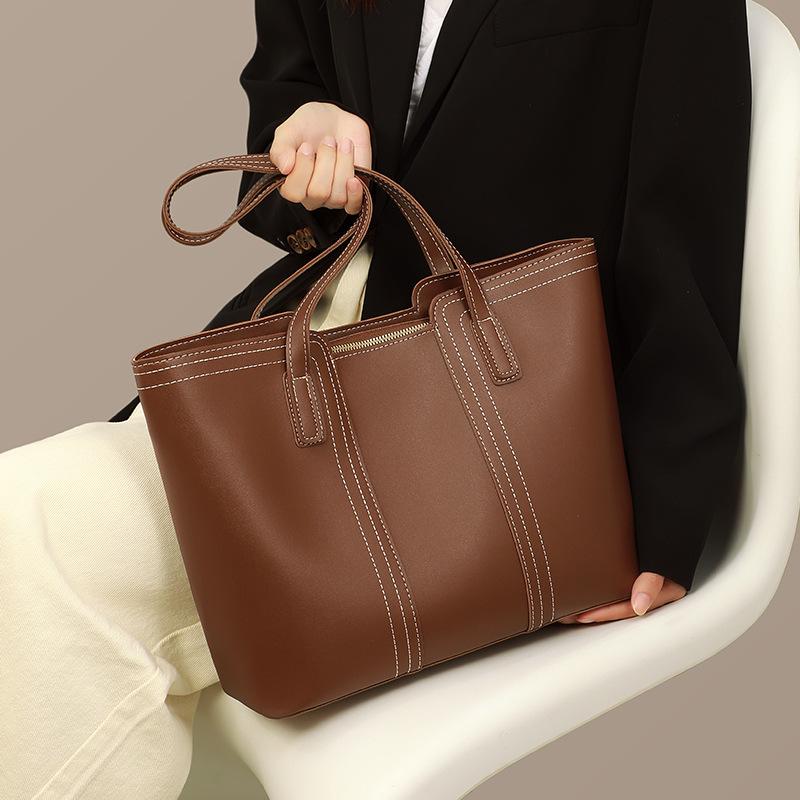 Сумка-тоут, новая женская сумка, большая вместительная сумка для поездок на работу, высококачественная универсальная сумка из натуральной кожи через плечо