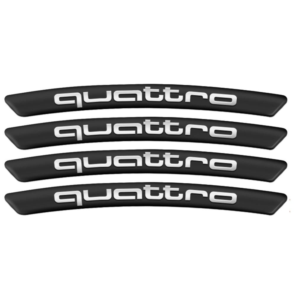 4pcs Aluminum Car Styling Wheel Rim Sticker SLINE Emblem Accessories For qwe12 A1 A3 8P A4 B5 B6 B8 A5 A6 C5 C6 A7 A8 Q3 Q5 Q7 TT