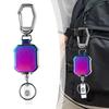 Badge Holder Carabiner Keys Chains Stable Practical ID Card Retractable Wire Rope Keychain