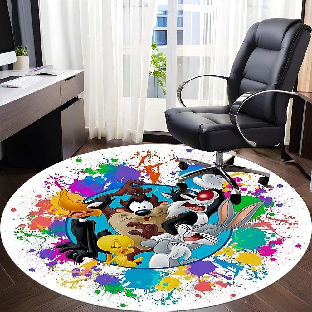 1pc Looney Tunes Chair Carpet for Office Non-Slip, Indoor Non-Slip Washable Carpet, Non-Shedding Mat For Office yy251030079