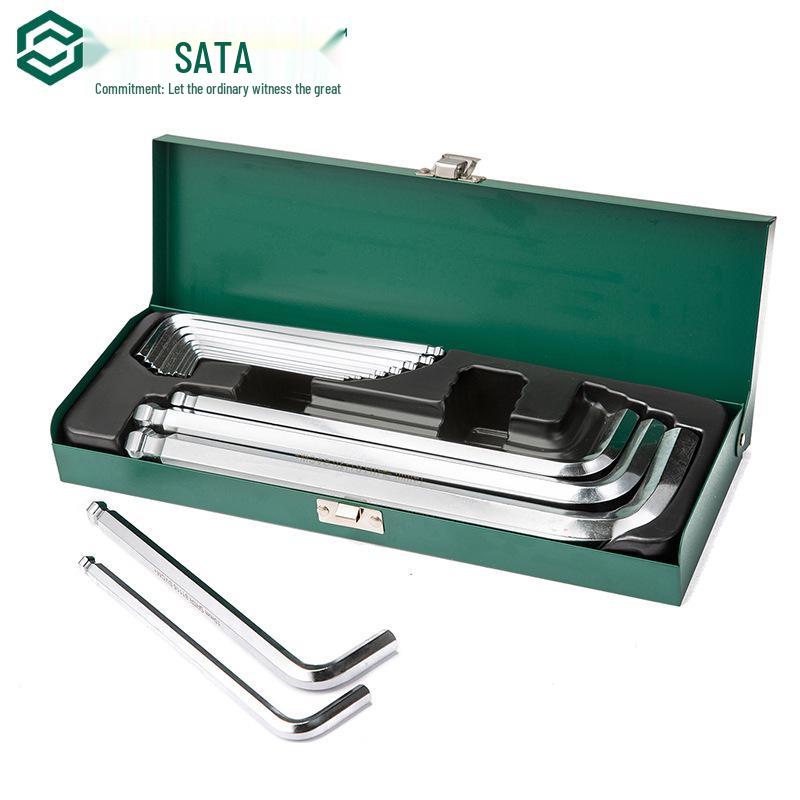 SATA Набор из 14 удлиненных шестигранных ключей с шаровым наконечником, метрический