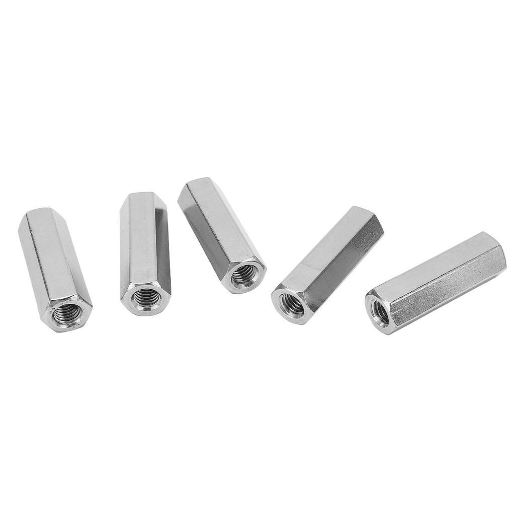 5 шт. Шестигранная соединительная гайка M10x1.5 L55мм Нержавеющая сталь 304 Защита от ржавчины Антикоррозийная Шестигранное соединение
