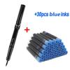 0.38mm Fountain Pen Set with 30 Ink Refills School Students Supplies Kawaii Stationery Caligraphy Pen for Writing