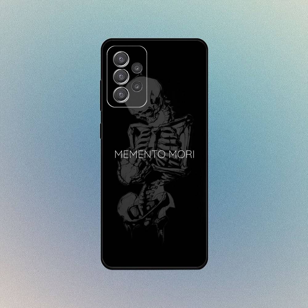 Чехол для телефона Memento Mori для Samsung S25, S24, S21, S22, S23, S30, Ultra, S20, Plus, Fe, Lite, Note, 10, 9, 5G Черная крышка