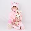 Handmade 20 Inch Soft Vinyl Silicone Reborn Baby Doll With Fair Skin Tone