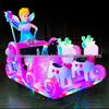 Children's & Adults' Luminous Electric Scooter with Seat - Outdoor Double Bumper Amusement Vehicle