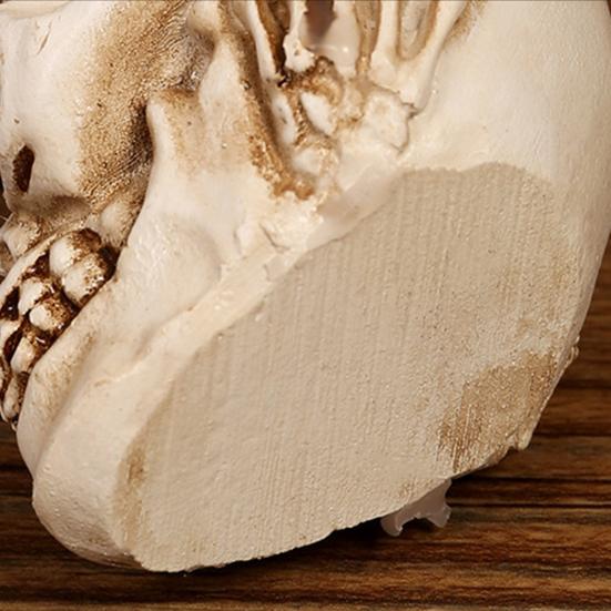 Yousheng Halloween Candle Holder Spooky Resin Grim Reaper Skeleton Human Organ Statue Tabletop Tea Light Holder for Home Office Kitchen Mantel Decor