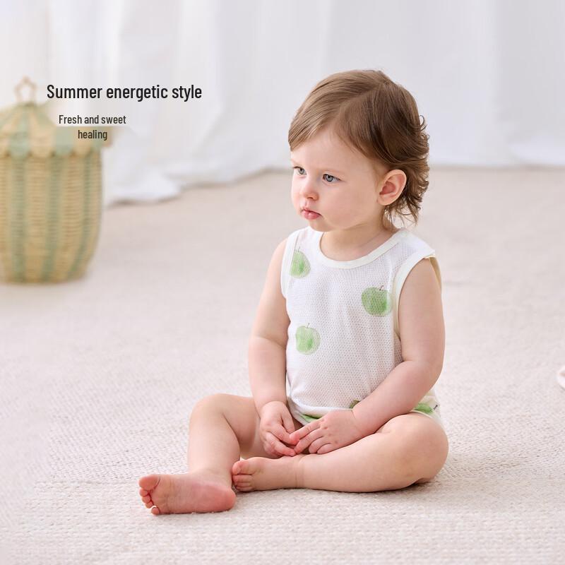 Babylove Summer Cotton Mesh Sleeveless Romper