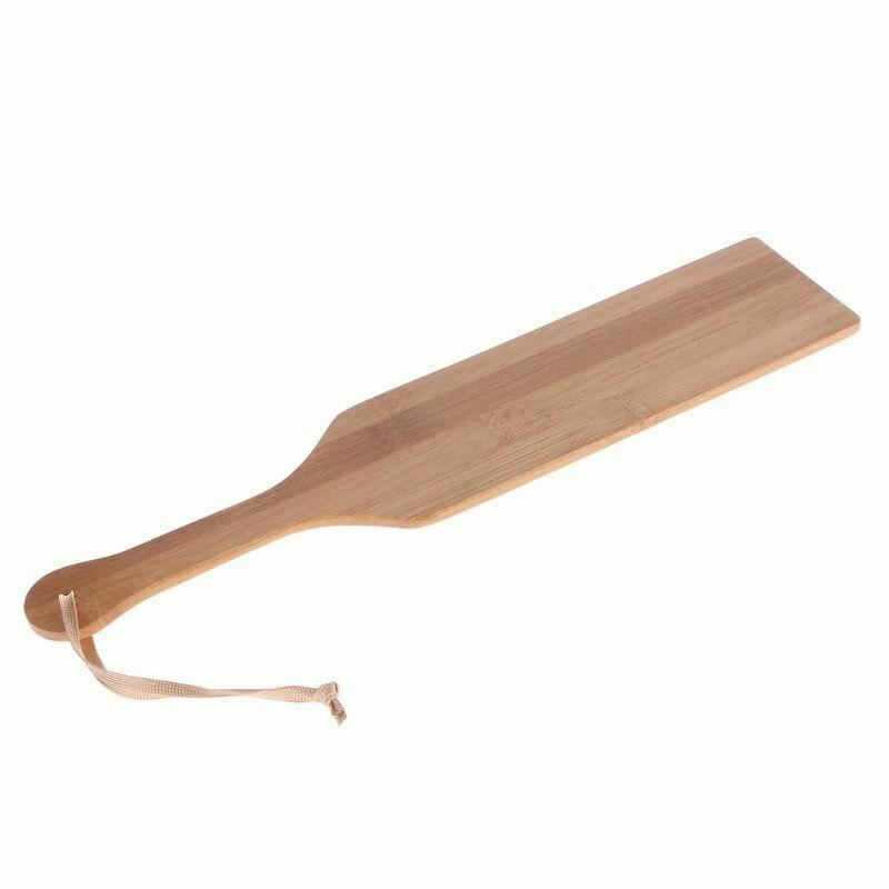Big 35.7Cm Natural Bamboo Wood Paddle Spanking Impact Play Fetish Paddles