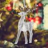 Рождественский олень, подвеска-шарм, прозрачный рождественский декор, украшение для елки для праздничных торговых центров