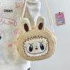 Мультфильм Kawaii Labubu сумки на плечо милый универсальный плюшевый кукольный рюкзак для женщин и девочек простые сумки через плечо подарки