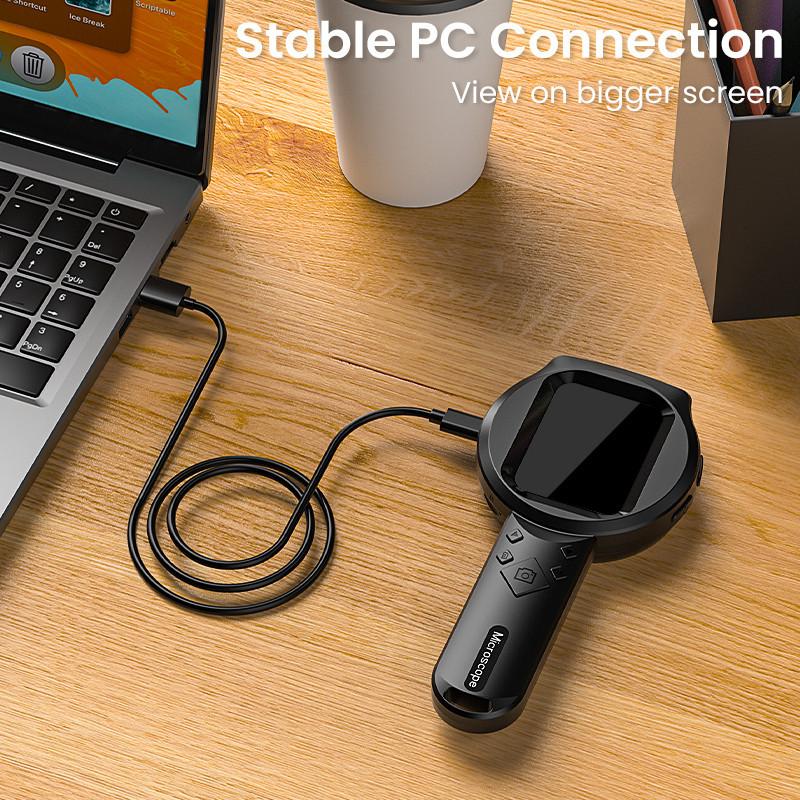 2.8-Inch 100X HD Handheld Microscope Magnifying Glass Portable Skin Scalp Analyzing Electronics Repair Digital Magnifier