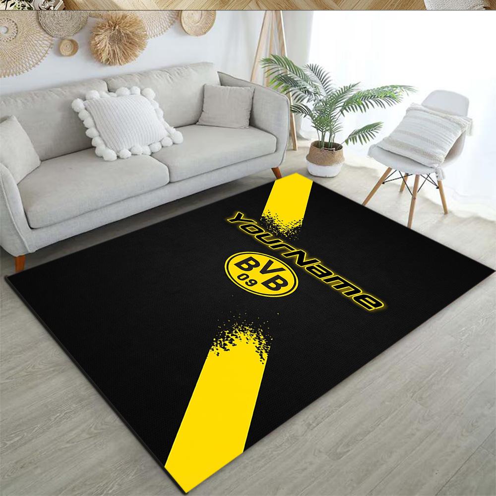 Borussia Dortmund Customize Text Floor Rug Office Rug Suitable for Outdoor Living Rooms Kitchen Decorate room Antislip Carpet Office home decor