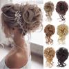 Women Synthetic Bun Chignon Messy Curly Hair Band Elastic Scrunchy False Hair Pieces for Women Hairpins Black Brown