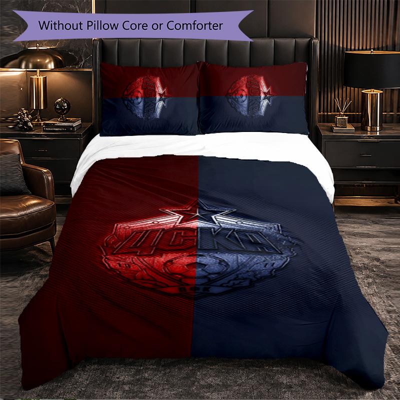 CSKA Moscow 3 Piece Bedding Set Soft Duvet Cover Set with Pillowcases Printed Bedroom Decor Set for Home