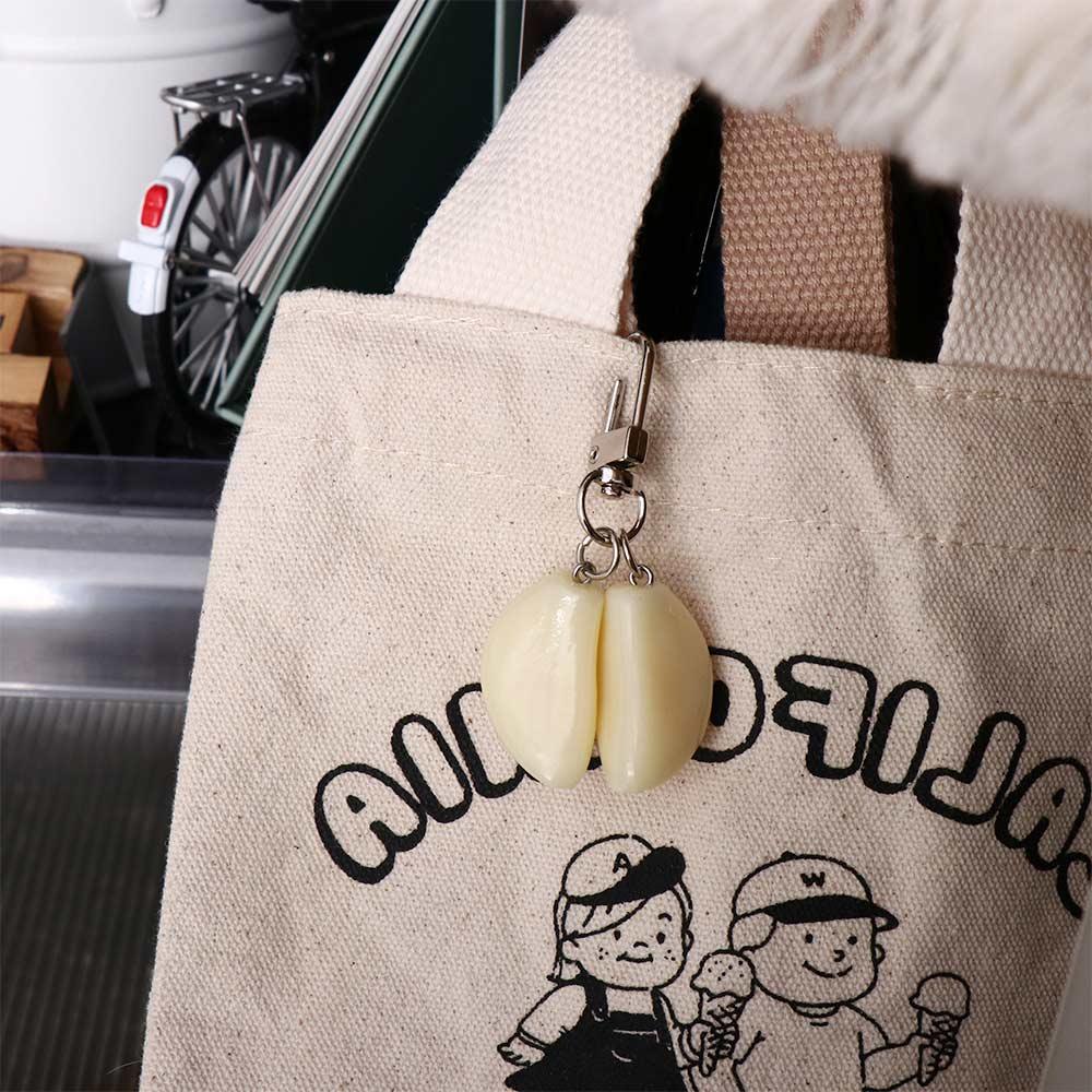 Keychains Jewelry Vegetable Bag Pendant Garlic Keyring Garlic Keychain Garlic Pendant Food Keychain