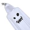 Black And White Ghost Cloak Halloween with Hood, Loose Fit Irregular Hem Costume Hooded Cape for Cosplay Party, Spooky Pullover Kids Adults