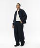 CODEMORPH Wool-Like Two-Way Zip-Up Harrington Jacket Navy