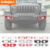 SHINEKA Внешние аксессуары для Jeep Gladiator JT 2018 + передняя противотуманная фара автомобиля, декоративная крышка, наклейка для Jeep Wrangler JL