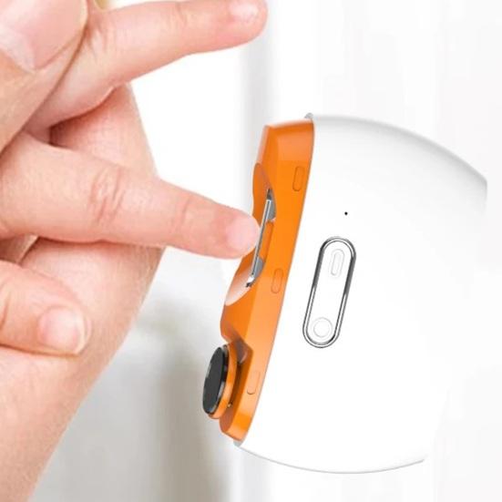 Электрические кусачки и полировщики ногтей 2 в 1, конструкция с аккумулятором, низкий уровень шума, скрытые лезвия, ящик для хранения обрезков ногтей, портативный маникюрный триммер для