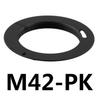 Металлическое кольцо-адаптер M42 для объективов Pentax PK K-7 K-M K-3 K-50 K-5 II K-30 K-01 K-r K-x