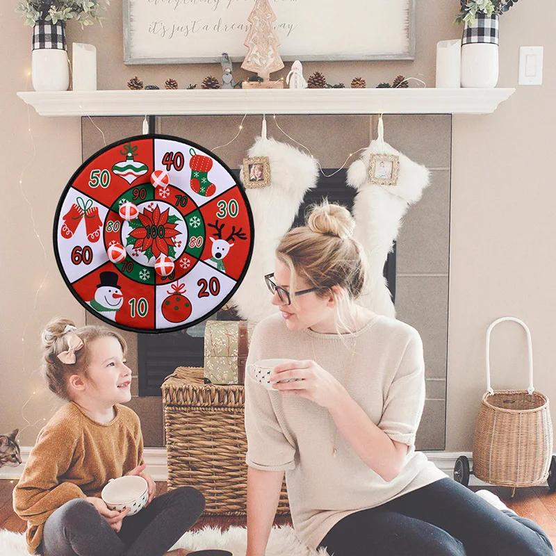 Рождественские товары для украшения дома Креативная мишень для дартса Санта Клаус Метание в цель Дартс Мишень для стрельбы Игровые принадлежности для вечеринки