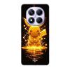 Чехол - Maniacase - Xiaomi Redmi Note 14 Pro 5G - Мягкий - Черный - Пикачу Молния