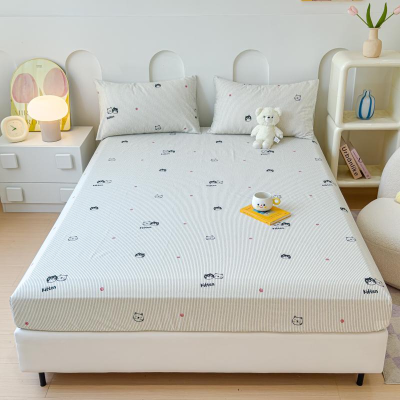 100% хлопок простыня на резинке мягкая покрывало для кровати приятные для кожи простыни домашний чехол для матраса эластичное постельное белье lençol (Нет наволочки)