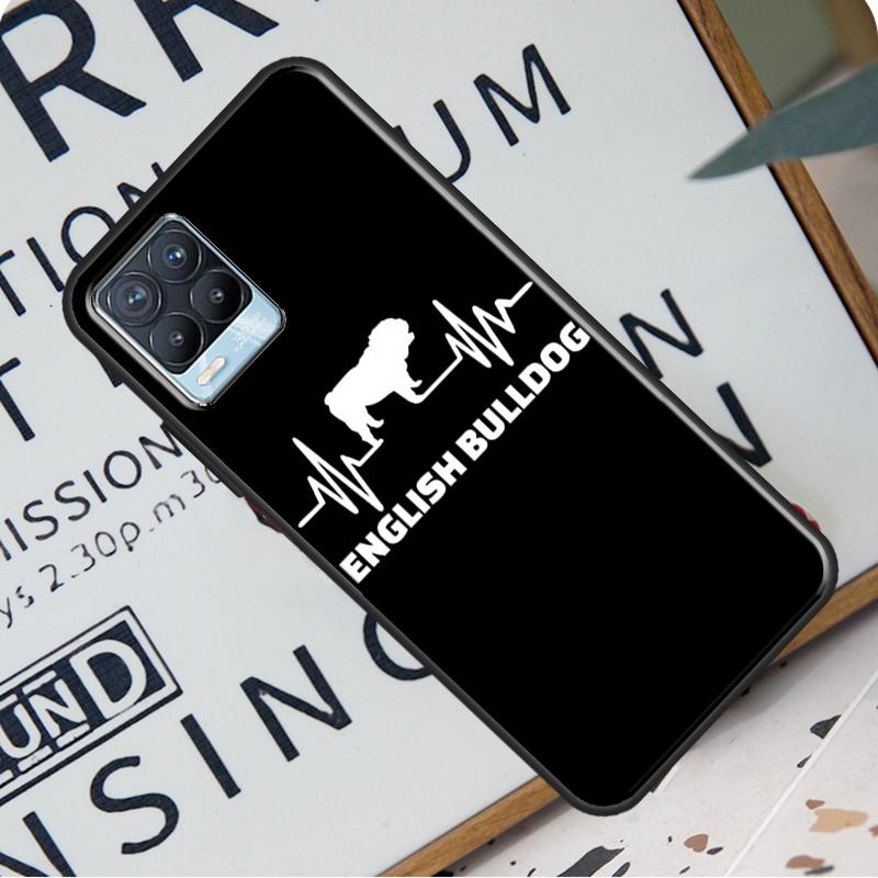 Чехол для телефона English Bulldog Heartbeat для OnePlus 9 Pro 8T 9R Nord 2 для Realme 6 7 8 Pro 8i GT Master GT Neo 2 C21