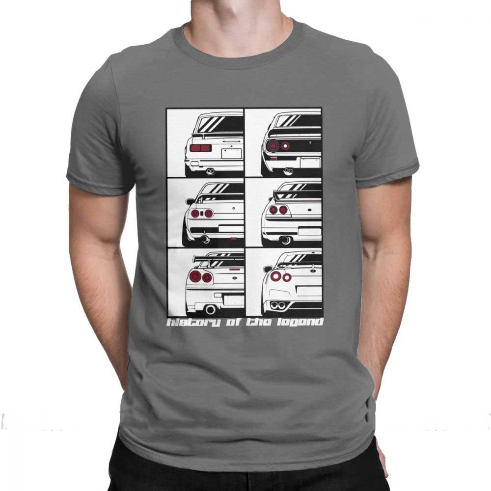 Мужская футболка GTR Skyline История Автомобили Моторы Япония Jdm Datsun Хлопковая одежда Футболка с коротким рукавом Футболка большого размера Футболки Streetwear