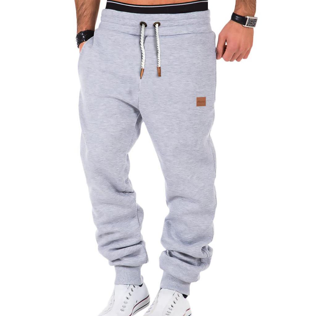 Fashion Men's Sport Color Bandage Casual Loose Sweatpants Drawstring Pant
