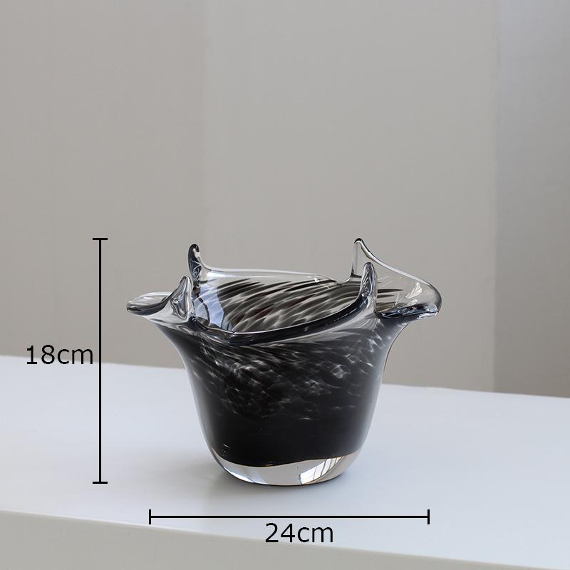 Wave Edge Glass Vase Transparent Hydroponics Flower Pots Table Decoration Flower Arrangement Floral Vases Room Aesthetic Decor