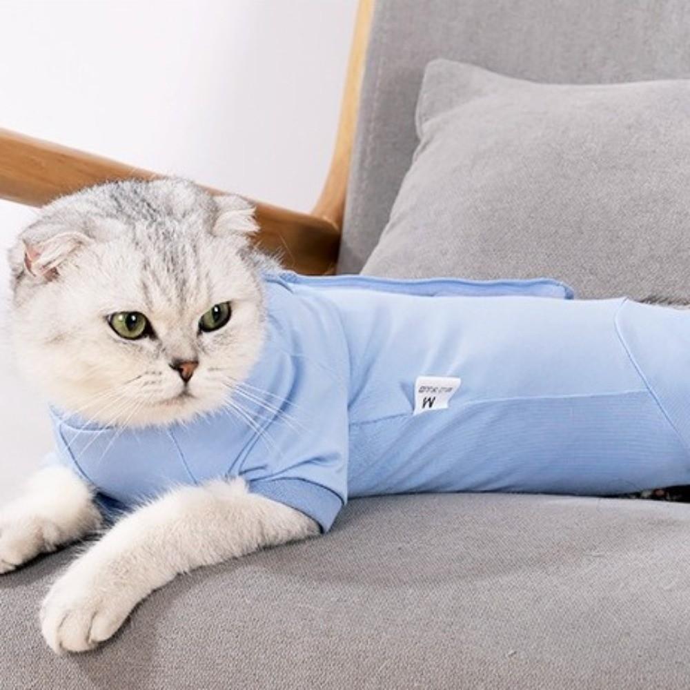 Comfortable Cat Recovery Suit Breathable Pet Jumpsuit Cat Sterilization Suit Neuter Recovery